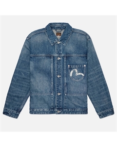 Мужская джинсовая куртка Washed Big Pockets Denim Evisu