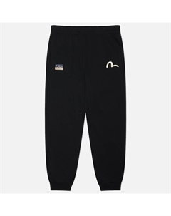 Мужские брюки Brushstroke Seagull & Logo Print Straight Fit Evisu