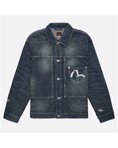 Мужская джинсовая куртка Washed Big Pockets Denim Evisu