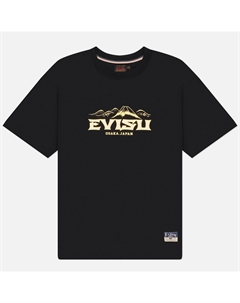 Мужская футболка Logo & Crane Soaring Daicock Print Relax Fit Evisu