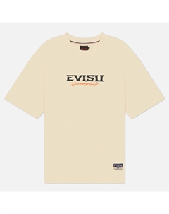 Мужская футболка Crane & Logo Print Loose Fit Evisu