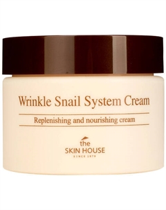Крем улиточный анти-возрастной Wrinkle Snail System Cream 50 The skin house