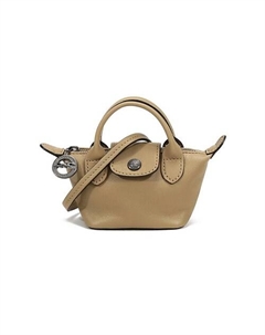 Сумка Le Pliage Cuir Sheepskin Portable Crossbody Bag Women's Khaki Longchamp