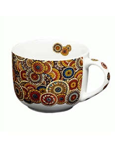 Чашка бульонная /Супница /Бульонница Костяной фарфор, коллекция Круги Счастья Gift'n'home