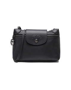Сумка Le Pliage Leather Shoulder Bag Crossbody Bag Women's Black Longchamp