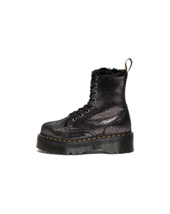 Кроссовки Dr.Martens Jadon Faux Fur Lined Metallic Leather Platform Boots Black Womens Dr. martens