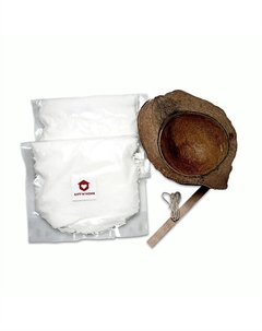 Арома свеча- Набор скорлупа кокоса и насыпные свечи , фитиль Gift'n'home