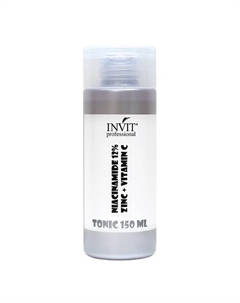 Тоник для глубокого очищения пор с ниацинамидом 12%, цинком и витамином С 150 Invit