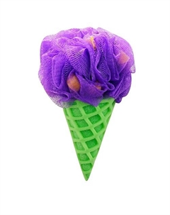 Мочалка «Мороженое» зеленая/фиолетовая Dolce milk