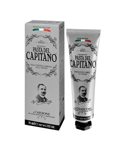Зубная паста с древесным углем Charcoal Premium 75 Pasta del capitano