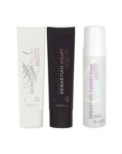 Набор Volupt Bundle Thickefy Foam: шампунь + кондиционер + пена для объема Sebastian professional