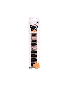 Набор накладных ногтей с клеевыми стикерами NAIL DAY Black Noir Easybee