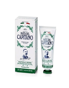 Зубная паста с натуральными травами Natural Herbs 25 Pasta del capitano