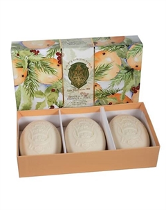 Набор мыла Tuscany orange pine / Рыжая Тосканская сосна 450 La florentina