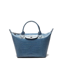 Сумка Le Pliage Cuir Cow Leather Dumpling Bag Women's Slate Blue Longchamp