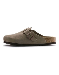 Мюли Boston Soft Footbed Suede Taupe Narrow Fit Birkenstock