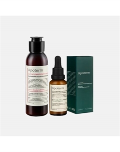 Набор для лица "Сужение пор" Энзимная пудра, Сыворотка матирующая Apoterm