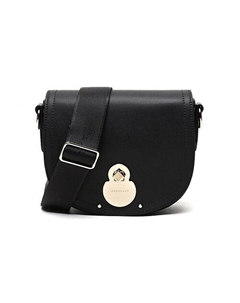 Сумка Le Pliage Cow Leather Messenger Bag Women's Black Longchamp