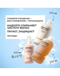 Набор для волос: глубокоочищающий шампунь + восстанавливающая маска + термозащита 21 в 1 Riche