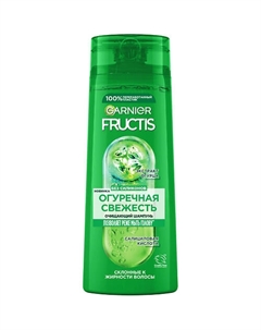 Укрепляющий шампунь, Огуречная Свежесть, для волос, склонных к жирности 400 Fructis