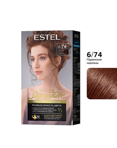 Стойкая крем-гель краска для волос ESTEL COLOR Signature 6/74 Парижские каштаны 170 Estel professional