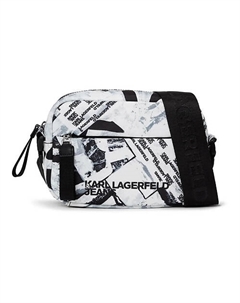 Сумка Essential All-Over Print с узором и цепным ремнем Karl lagerfeld