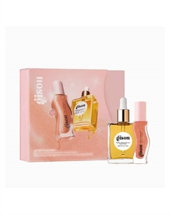 Набор Glossy and Glazed: Масло для волос + Масло для губ Gisou