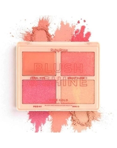 Blash and Shine Палетка румян и хайлайтеров Ruby rose