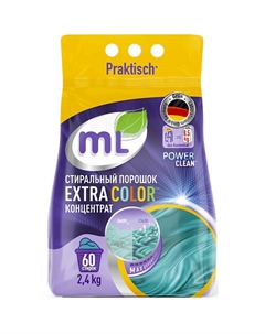 Стиральный порошок для цветного EXTRA COLOR, универсальный концентрат 2400 Meine liebe