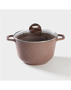 Казан «Брауни», 5 л, литой алюминий, стеклянная крышка, индукция Доляна