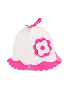 Шапка - шляпка для бани и сауны «Красотка», полиэфир 50%, шерсть 50%, «» Добропаровъ