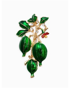 Брошь «Крыжовник», цвет зелёный в золоте Qf