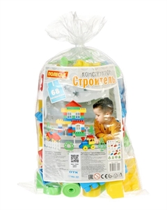 Конструктор «Строитель», 68 деталей Полесье