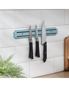 Держатель для ножей магнитный «Цветная линия», 33 см, цвет голубой Доляна