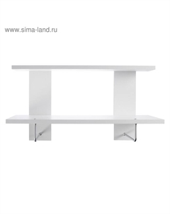 Полка подвесная для ванной комнаты "Вега 6002", с держателем полотенец, 60 х 22,6 х 33,2 Клик мебель