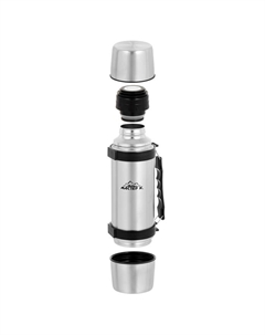 Термос, 1 л, Тропа "", с двумя кружками, сохраняет тепло 24 ч Мастер к