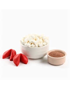 Подарочный набор новогодний «Волшебного года»: горячий шоколад 125 г ( 5 шт. × 25 г)., маршмеллоу 50 г, печенье с предсказаниями 4 шт. Фабрика счастья