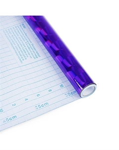 Плёнка самоклеящаяся «Квадраты», голография, фиолетовая, 0.45×3 м, 30 мкм Calligrata