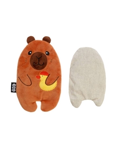 Мягкая игрушка - грелка «Капибара с уточкой», с вишнёвыми косточками, 18 см Мякиши