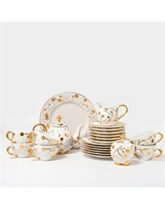 Наборы посуды чайный сервиз столовый фарфоровый «Соната» 22 предмета Сима-ленд