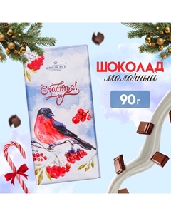 Шоколад молочный новогодний«Зимние Снегири», 90 г Shokolat-e
