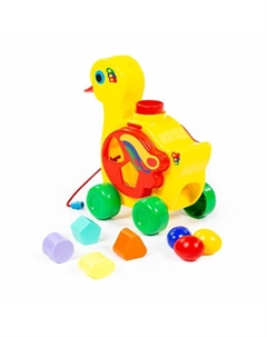 Игрушка-каталка с сортером «Уточка-несушка» Полесье