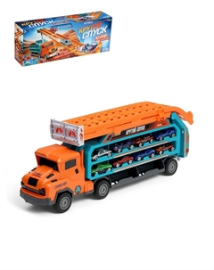 Автовоз-трек «Крутой спуск», 10 металлических машин, инерция, с катапультой Автоград