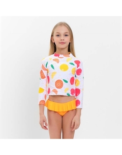 Купальник раздельный детский с рукавами, рост 128-134 см Minaku