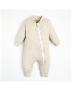 Комбинезон на молнии BASIC LINE, рост 68-74 см, молочный Крошка я