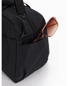 Сумка дорожная на молнии, 4 наружных кармана, держатель для чемодана, длинный ремень, чёрная Lucky mark