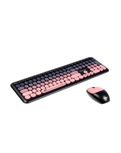 Комплект клавиатура и мышь Smartbuy SBC-666395AG-KP, беспроводной, USB, 1хАА, чёрно-розовый