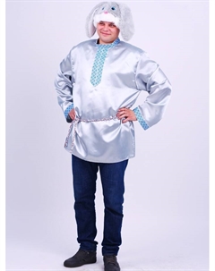 Карнавальный костюм взрослый «Заяц Степаныч», рубаха, шапка, размер 176/54-56 Пуговка