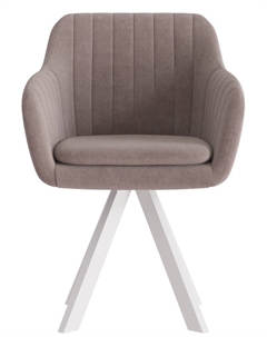 Стул Тревис XL сиденье Парма 1004 какао/ножки РОДЕО/белый матовый Столбург
