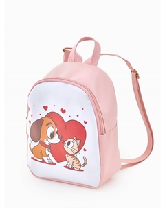 Рюкзак детский «», на молнии, размер 18×8×23 см, розовый/белый Выбражулька